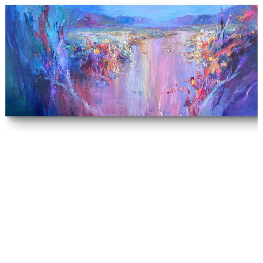 Painting 6th wonder of the world - oil on canvas - nature - 80 * 180