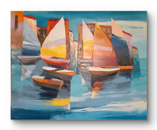 Ronezia boat version - oil on canvas - Ania Škrobonja - 80*100